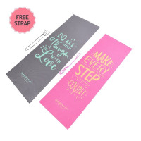 MATRAS YOGA 4 MM PVC/YOGA MATT HAPPYFIT 4 MM  + Tali STRAP