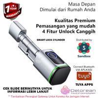 BIG SALE ajs smart door lock cylinder - tuya bluetooth -4 ways unlock