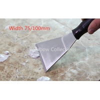 Width 75/100mm Bent Putty Knife Construction Tools 420 Stainless Steel Curved Blade Putty Knife Paint Scraper Practical Gadget