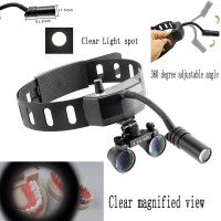 Dental Binoculars 25X/35X 5W Surgical Headlight Headband Dental Loupes Medical Diagnostic Lamp Wireless Magnifying Glasses