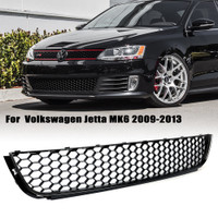 Car Front Center Bumper Vent Lower Grille Chrome For VW  Jetta MK6 2009 2010 2011 2012 2013 2014 Sedan ABS Black 5K0853677A