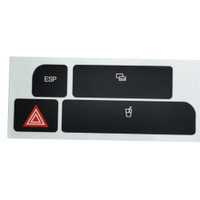 Car Button Repair Sticker Matte Black Decals Stickers For A4 04-06 ESP Cup Holder Stickers Worn Button Knob Switch