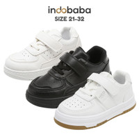 [Terlaris] indobaba Free Box | Sepatu Anak Perempuan Sneakers Anak Warna Putih Import Premium Quality S142