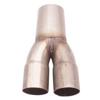Universal Exhaust Merge Collector, Dual 2 inch ID Inlet Single 2.5 inch OD Outlet