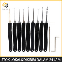 9PCs Door Lock Pick Tool Quick Opener Set Professional Locksmith Tools