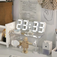 Smart Clock 3d Electronic Alarm Clock Home Decoration With Temperature Date Time Clocks Decor Garden