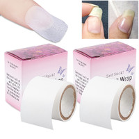1 Roll Nail Repair Fiberglass Silk Wrap Self Adhesive Strong Protect Reinforce Extension White Sticker For Broken Manicure Tools