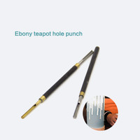 Pottery tools stainless steel round hole ebony handle puncher diy clay modeling tool teapot outlet puncher ceramic punching tool