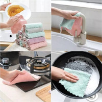 F4vrt3 Kain Lap Microfiber Cuci Piring Anti Minyak Dapur Tangan bersih murah