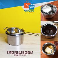Panci Leleh Coklat Keju Stainless Melting Pot late Butter Melter