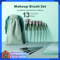 Baru Makeup Brushes 13PcsMatcha Comestics Powder EyeShadow Foundation Highlighter Blush Fluffy Makeup Brushes Beginner Beauty