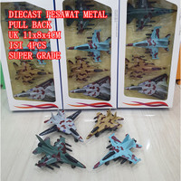 MAINAN PESAWAT SUKHOI TEMPUR PULLBACK PESAWAT TEMPUR PULLBACK 4PCS