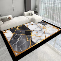 Black  Marble Carpet for Living Room Modern Home Decorations