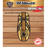 Cutting Sticker Frame Depan Emblem Sepeda Brompton Brompnot Ver 2 Sepeda Lipat