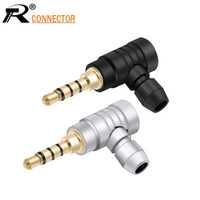 10Pcs Jack 3.5Mm 4 Po Stereo Audio Right Ang Barss Plug