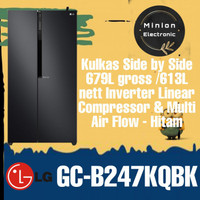 Lg Gc-B247Kqbk Kulkas Side By Side Inverter Linear Compressor New Stok