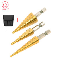 3Pcs Hss Steel Titanium Step Drill Bits 3-12Mm 4-12Mm