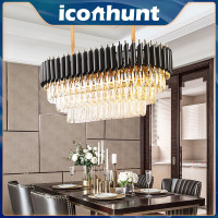 Garansi&80cm&100cm Lampu Gantung 80cm/100cm/130cm Kristal Chandelier Modern Mewah Meja Makan Ruang Tamu Kamar Tidur Hotel Vila Pernikahan Wedding Lampu Hias Gantung ly