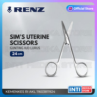 RENZ - Gunting IUD Lurus 24cm Bedah Obgyn | Sim's Uterine Scissors