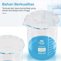 Gelas Beaker Beker Laboratorium Kimia Glass Beaker 50 100 250 500 1000