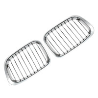 Chrome Car Front Bumper Kidney Grill Hood Grille Racing Grills for BMW E46 320i 323i 325i 328i 330i Sedan 1998 1999 2000 2001