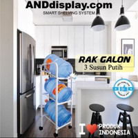 BIG SALE RAK GALON EKONOMIS 3 SUSUN - PUTIH