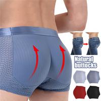 Men Sexy Butt Lifter Panties Enlarge Push Up Underpants Removable