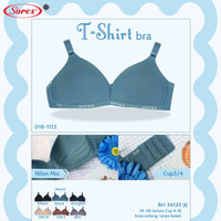 Sorex T-shirt Bra Busa Tanpa Kawat Kait 3 Setara Cup B BH Harian