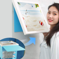 aksesories kamar mandi tempat penyimpanan kamar mandi rak dinding - bisa buka tutup dan jadi lukisan / Rak sulap Storage Penyimpanan Rak Baju Tempat Baju Rak Kamar Mandi aksesories kamar mandi