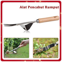 Alat Pencabut Rumput Liar Manual Bahan Stainless Steel Utk Kebun Taman
