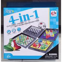 EXCOTIC| Mainan Board Game Ular Tangga Magnet Magnetic 4 in 1 Catur Ludo Halma