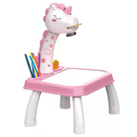 [tma]Mainan Meja Gambar Anak Proyektor Dino Dan Pony / Meja Menggambar Proyeksi Gambar Berwarna / Drawing Projector