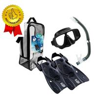 NEW TUSA Sport Adult Platina Superdry Combo Alat Snorkeling Dewasa Travel Set Paket Lengkap Fin Sepatu Kaki Katak Flippers Kacamata Renang Masker Selam Diving Mask Glasses Tube Pipa Selang Napas Snorkel Full Dry Tas Snorkling Swimming