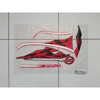 Striping Sticker Lis Scoopy Sporty 2018 2019 Merah Hitam