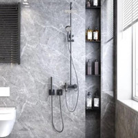 ARJUNA56852 WALLPAPER STICKER PREMIUM LANTAI KAMAR MANDI KOTAK ABU