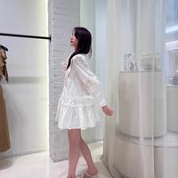 New European and American popular chic elegant breasted A-shaped