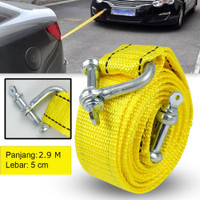 Jeely Tali Derek Mobil Emergency Tow Rope Metal Buckle U Type 2.9m Jl30 Yellow