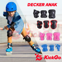 Sensasi Baru Kickgo Deker Dekker Decker Pelindung Lutut Anak Sepatu Roda Sepeda H8