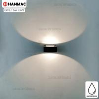 h207 lampu dinding led 2x3watt waterproof buat taman pilar outdoor
