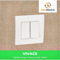 Saklar Seri Schneider VIVACE 2 Gang 1 Arah / Saklar Double Inbow KB32-1-WE-G3 MURAH!!!