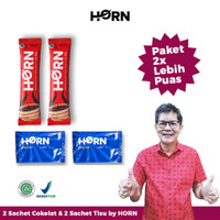 HORN by Dr. Boyke Paket 2X Lebih Puas - 2 Sachet Cokelat + 2 Sachet Tisu Laki
