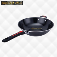 WOK PAN WAJAN KUALI PENGGORENGAN HITAM ENAMEL 34 CM 1145