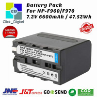 BIG PROMO Baterai For Sony NP-F960/F970 - 7.2V 6600mAh / 47.52Wh / Garansi 1 Thn CUCI GUDANG