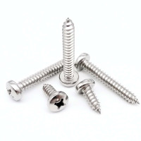 50pcs M1 M1.2 M1.4 M1.7 M2 M2.2 M2.6 M3 M3.5 Micro Small 304 stainless steel Cross Phillips Pan Round Head Self tapping Screw
