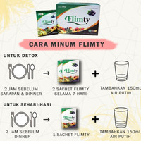 Flimty Fiber 8 Box = 128 Sachet Pelangsing Diet Obat Kurus Detox Usus