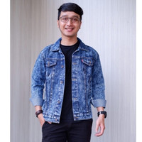 Produk Jaket Pria Bahan Jeans Wash Warna Darkblue Barang Berkwalitas Barang berkwalitas