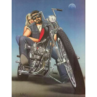 David Mann Motorcycle Biker  Movie Posters Prints Wall Art Silk