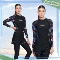 31012 Baju Renang Dewasa/Baju Renang Wanita/Baju Renang Muslim/Dua Piece Fashion Dewasa Baju Renang Lengan Panjang Pakaian Selam/Baju Renang dengan Hijab