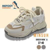 BERKUALITASS MeFoot.ID - Sepatu Sneakers Wanita Import Korea Fashion Kulit SIntetis