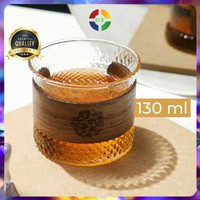(GI) Gelas Kaca Aesthetic Whisky Wine Japanese Style  130ml